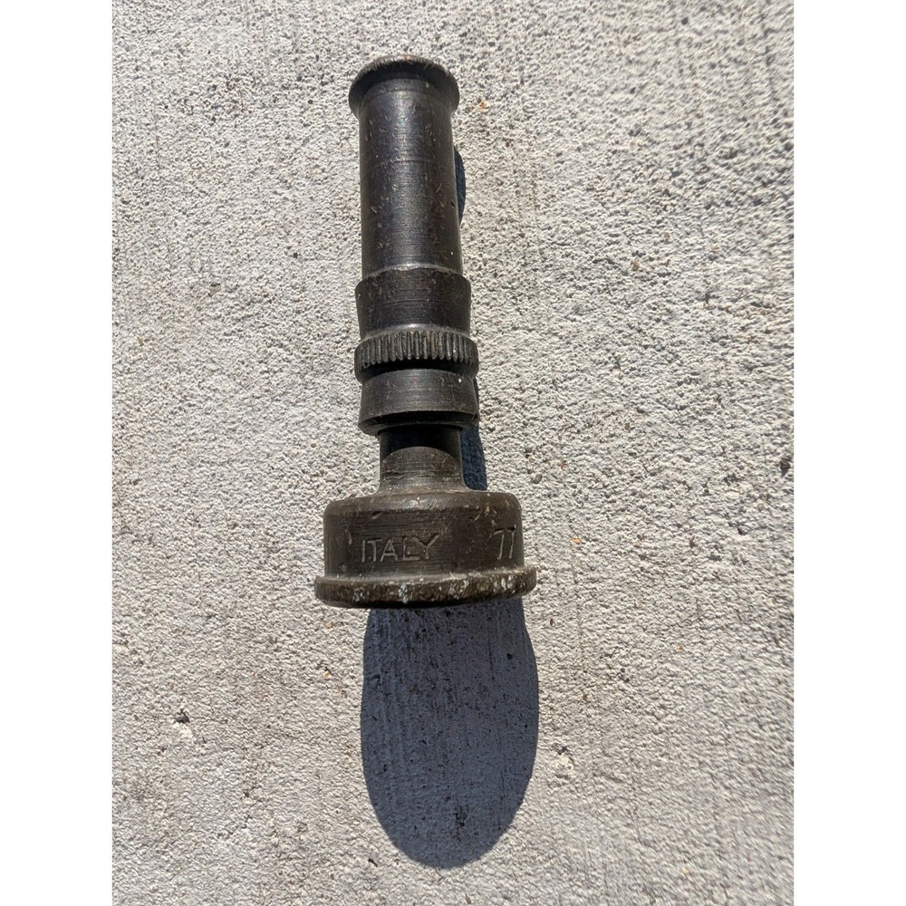 Vintage Premier Italy 77 Brass Hose Nozzle Adjustable Spray Industrial Garden